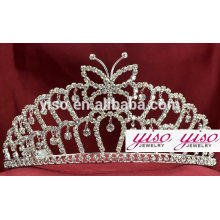 Joyas de lujo rhinestone venta al por mayor personalizada coronas tiaras